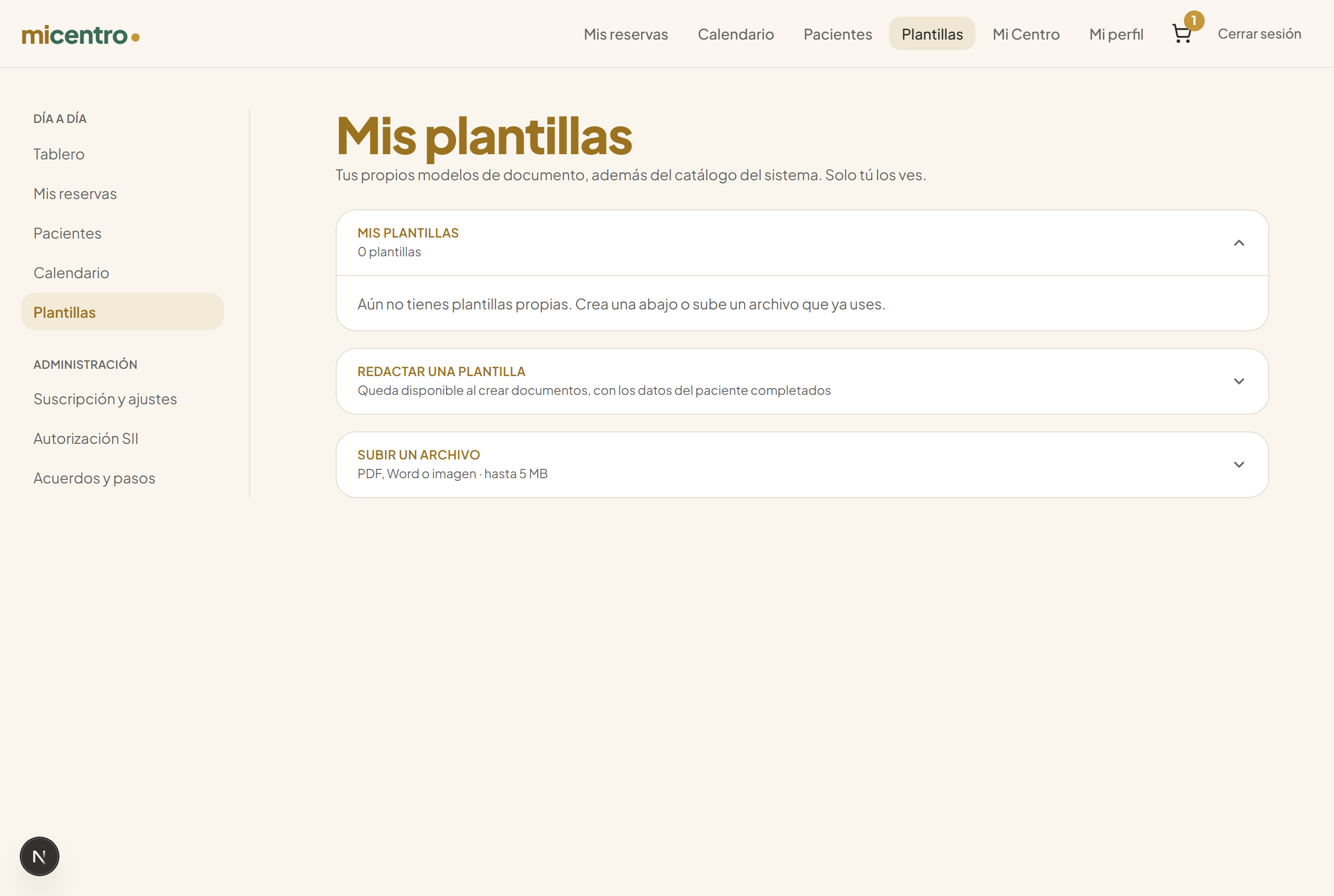 Tus plantillas, reutilizables